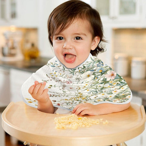 YETTASBIN Herbal Wildflower Muslin Baby Burp Cloth, Super Soft Absorbent Cotton Burp Rag Baby Bibs Feeding Cloth