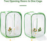 Two Doors Monarch Butterfly Habitat, Insect Mesh Cage, Caterpillar Enclosure Terrarium Pop-up (15.7 x 15.7 x 24)