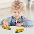 2 Pack 5.5" Pull Back Yellow School Bus Toy Playset, Durable Die-cast Metal Vehicles, Party Favors
