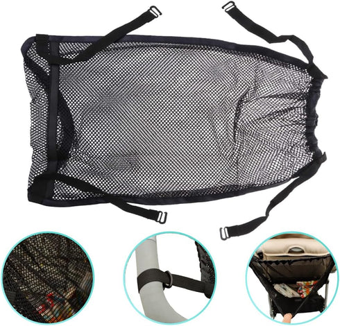 KALDEHVEST Universal Stroller Organizer, Universal Baby Stroller Hanging Mesh Pocket with Detachable Straps, Infant