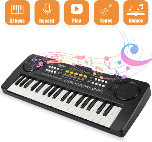 Kids Keyboard Piano - 37 Key Portable Electronic Piano for Kids - Educational Toys for 3-8 Year Old Girls and Boys