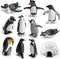 SCAHOW 11PCS Penguin Toys, Plastic Arctic Animal Penguin Figures for Kids, Realistic Polar