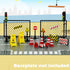 Pasacho City Road Signs Bricks Accessories, Mini Traffic Cones & Crosswalk Signal Toys for Kids Building Blocks