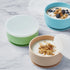 Silicone Baby Bowls with Suction - Toddler Bowls with Lids in Blue, Green, and Beige