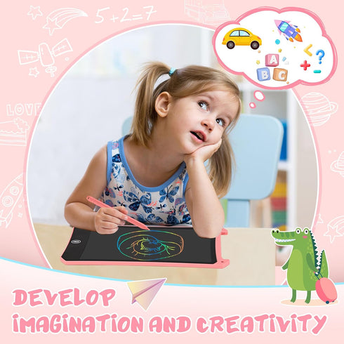 EooCoo 2 Pack, 3-5 8.5 Inch Toddler Toys, LCD Writing Tablet for Kids Toddler Travel Essentials Drawing Pad, Mess Free