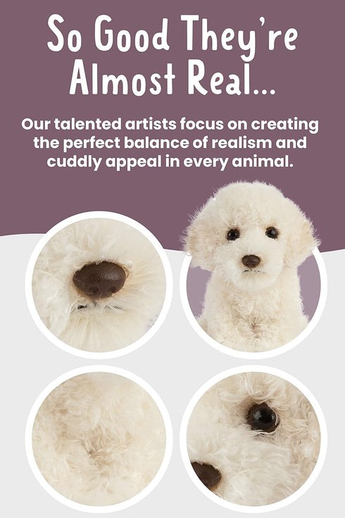 Living Nature Labradoddle Puppy Stuffed Animal, 6 inches, Fluffy Dog Gift for Kids