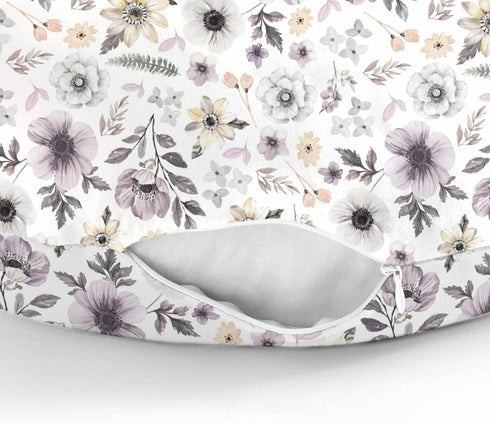 Summer Watercolor Antique Floral Baby Nursing Pillow Covers for Boy Girl Spring Garden Flowers Nursing Pillow