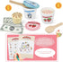 Minnot 32 Set Counter 3 4 5 6 7 8 Wooden Ice Cream Toys pcs Pretend Ice Cream Play with Scooper, Menu, Fake Money
