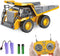 Dwi Dowellin Remote Control Dump Truck for Boys 4-7, Construction RC Car with Metal Bed, Lights/Sounds for Kids Age 3+