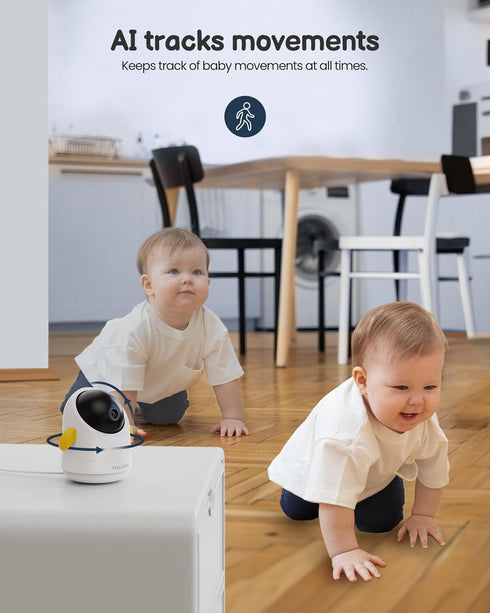 TOAIOHO 4.3' 2-Way 2.4G Baby Monitor with Camera and Audio WiFi/No WiFi: Baby Monitor WiFi Smartphone APP Control