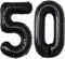 Black 50 Number Balloons, Giant Jumbo Foil Mylar for 50th Birthday Party Supplies