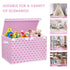 homyfort Toy Box for Girls, Large Toy Chest Organizers with Flip-Top Lid & Divider, Pink