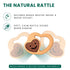 0-3 3-6 6-12 Wooden Baby Rattle & Teething Ring Heart | Natural Montessori Teething Toy Babies Months | Non-Toxic