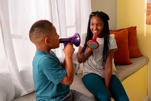 Toysmith Tech Gear Multi Voice Changer Megaphone Toy with 8 Voice Effects and LED Lights, Ages 5+