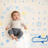 1.3" 50 x50 Thick Playmat for Floor, Monthly Milestone Mat, Padded Support Soft Plush Nursery Mat for Crawling Kick