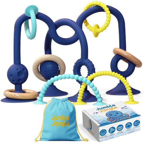 JoySprout Jumble Jangle Baby Teething Toys Suction Cup High Chair Toys for