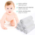 San Francisco Baby 6-Piece Bamboo Rayon Washcloths for Newborn - Soft, Absorbent, White