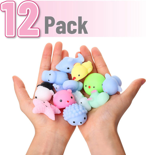 Mr. Pen Squishy Toys, 12 Pack, Squishies for Kids, Stress Relief Toy, Mini Squishes, Small Toys for Kids