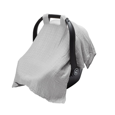 Meracorallo Muslin Baby Car Seat Cover, Lightweight Breathable Soft Infant Carrier Cover Carseat Canopy for Baby Boys