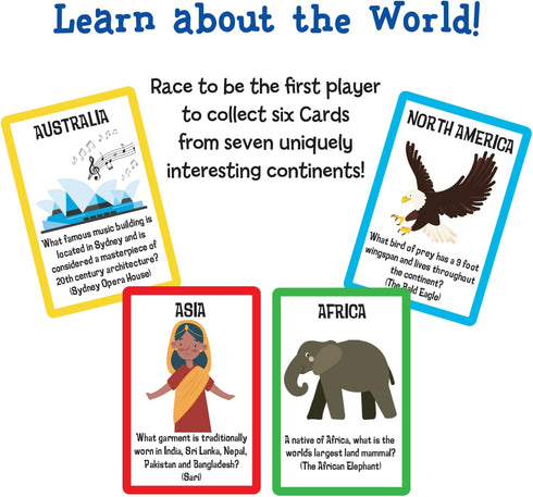 University Games Scholastic The World Travel Card Game, for 2 or More Players, Ages 6 and Up