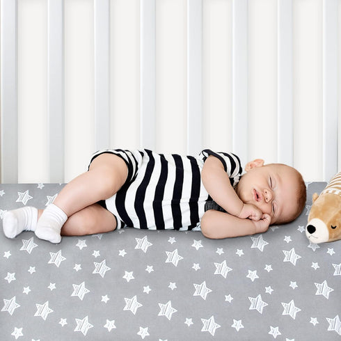 Pack 2 Pack Pack and Play Sheets, Mini Crib Sheets, Stretchy Playard Fitted Sheet, Compatible with Graco n Play, Soft