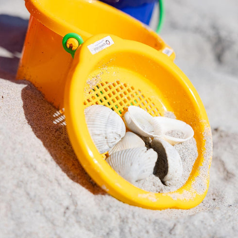 Spielstabil Beach Toy - Small Sand Sieve, Kids Sandbox Tools and Heavy Duty Sand Toys (One Sifter Included - Colors