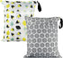 yuntop 2Pcs Waterproof Reusable Wet & Dry Bag for Baby Cloth Diaper Gym