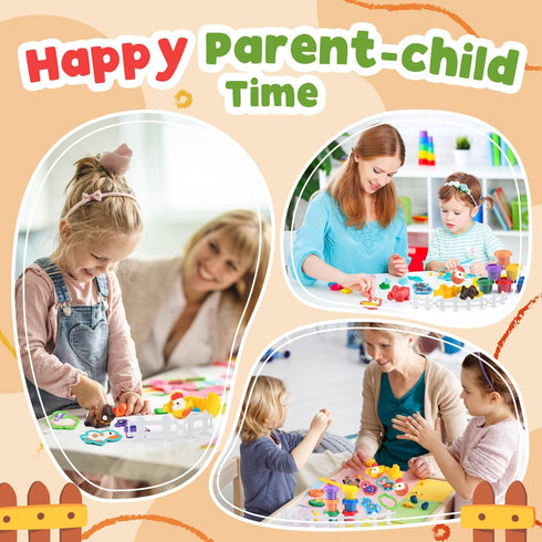Sets 4-8, 4-6 PLAY Farm Animals Clay for Kids Ages Color Dough Kit with Animal Molds, Non-Toxic & Safe Toys Gifts