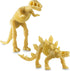 Bedwina Dinosaur Fossil Skeleton Pack of 24, 3.7 Inch Assorted Plastic Dino Figure Bones for Kids Science Dig Kit