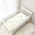 miaozhen 1 Pack 52x28 Cotton Baby Crib Sheets Soft Yellow and White Daisy Flower and Bee Toddler Mattress Sheet