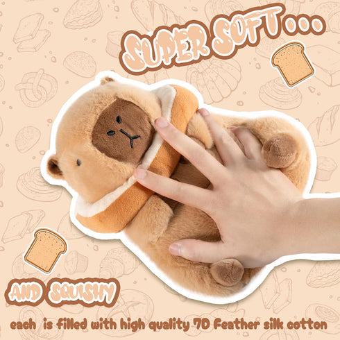 11 inch CHDBLOCK Toast Capybara Plush, Cute Capybara Plush, Toast Removable Capybara Stuffed Animal Bread Capybara