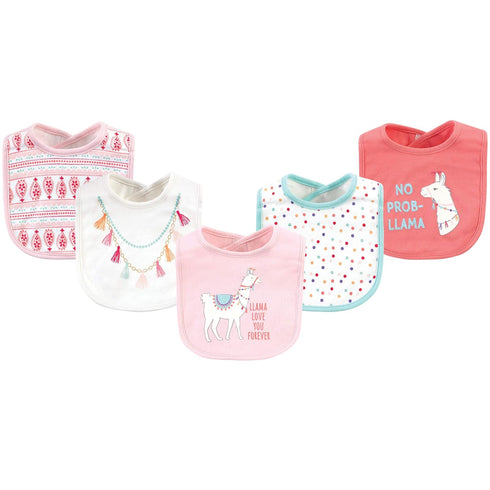 Little Treasure Unisex Baby Cotton Bibs, Llama, One Size