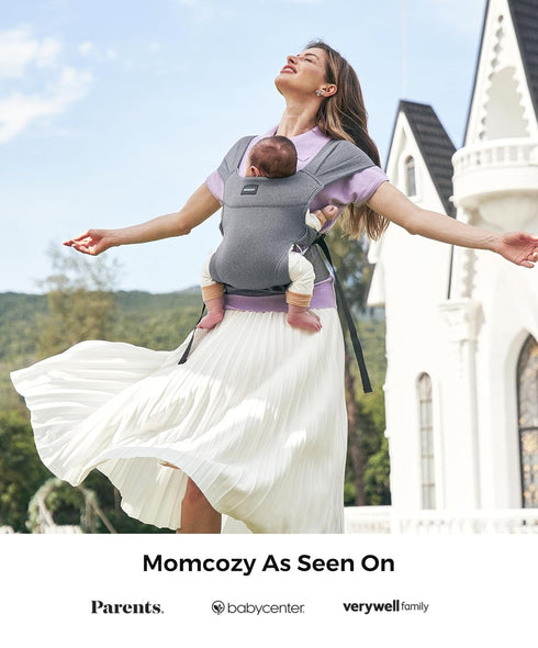 Momcozy 1235 lbs Portable Baby Carrier Compact & Lightweight, Adjustable for Travel, Fold & Go Convenient Storage Hip