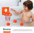 Bath Toys - Bathtub Basketball Hoop for Kids, Mold Free with 3 Strong Suction Cups and 4 Soft Balls - Fun Bath Toys