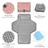 Babebay Waterproof Portable Diaper Changing Pad, Foldable Travel Changing Mat for Baby Girl Boy, Lightweight Travel