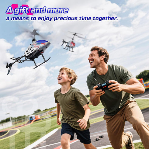 3.5 2 2.4GHz DEERC Remote Control Helicopter, CH Altitude Hold RC Helicopters w/Gyro for Beginner, Shells LED Light One