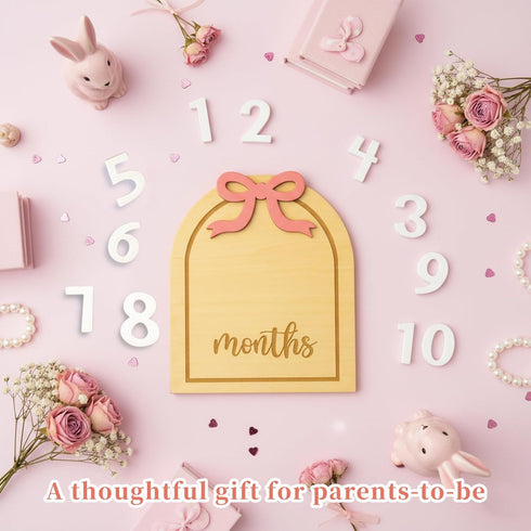 ZHLKHIOP 12 1st Monthly Milestone Signs, Baby Milestone Signs for Months, Wooden Baby Months Signs, Baby Month