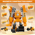 3-5 4-8 35 Magnetic Transform Engineering Car Assembled Toys with Storage Box, Robot Magnetic Blocks Toy, Construction