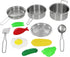 Click N Play Kids Kitchen Pretend Play Toy, Toddlers Stainless Steel Pot