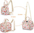 Pink Small Diaper Bag Backpack, Waterproof Multi-Function Mini Tote Maternity Travel Backpack with Insulated Pockets