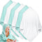 Chumia 6 Pack Baby Bath Towel, Coral Fleece Soft Absorbent Newborn Hooded Towel 30 x 30 Inch for Babies