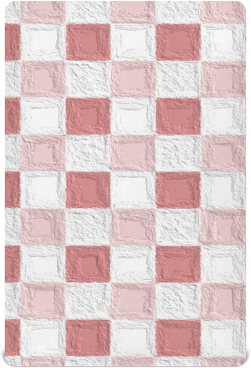 EtherSpher Oil on Canvas Red and White Checkered Pattern baby bedding crib bedding