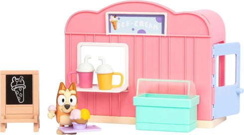 Bluey Mini Playsets Ice Cream Shop Playset - Includes Articulated Bingo Figure and Accessories