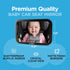 Leo and Ella Baby Car Mirror, Certified Crash Tested for Rear Facing Baby Car Seat, Shatterproof with Adjustable Mount