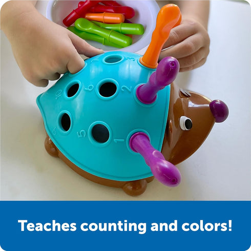 Learning Resources Spike The Fine Motor Hedgehog - Toddler Montessori Toys, Stacking Shape, Gifts For Boys And Girls