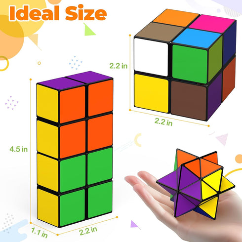 Star Cube Magic Cube Set, 2 in 1 Yoshimoto Cube for Kids and Adults, Toy for Ages 8-12