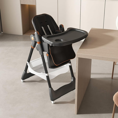 KYDEVO 5 3 Portable High Chair, High Chairs for Babies and Toddlers, Adjustable Baby Chair, Height & Recline Adjustable