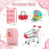 WEHOO 164Pcs Mini Shopping Cart Basket Miniature Food Drink Toy Supermarket Metal Handcart Trolley DollHouse Store