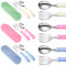 9 Pieces Toddler Utensils Set, Stainless Steel Fork and Spoon, Kid Safe Flatware for LunchBox