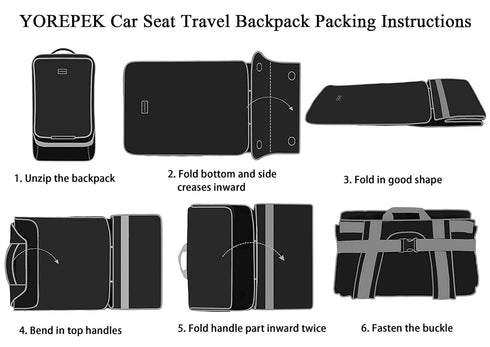 Backpack YOREPEK Padded Car Seat Travel Bag for Airplane, Heavy Duty Car Seat Bags for Air Travel, Carseat Cover